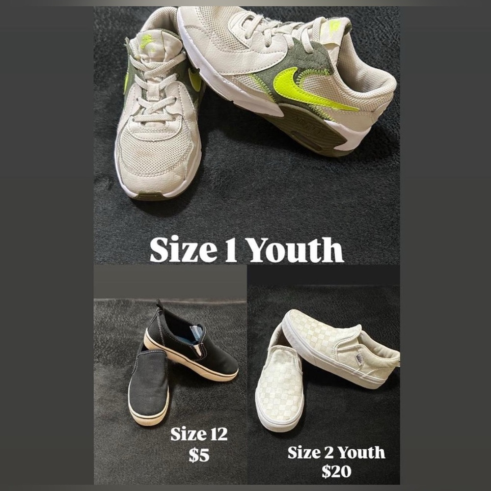 Nike Kids Sneakers in Gray and Neon Green